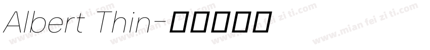 Albert Thin字体转换